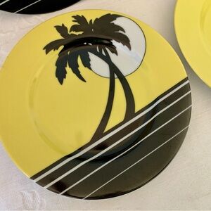 Vintage Fitz And Floyd Palm Beach Plates Set Of 6